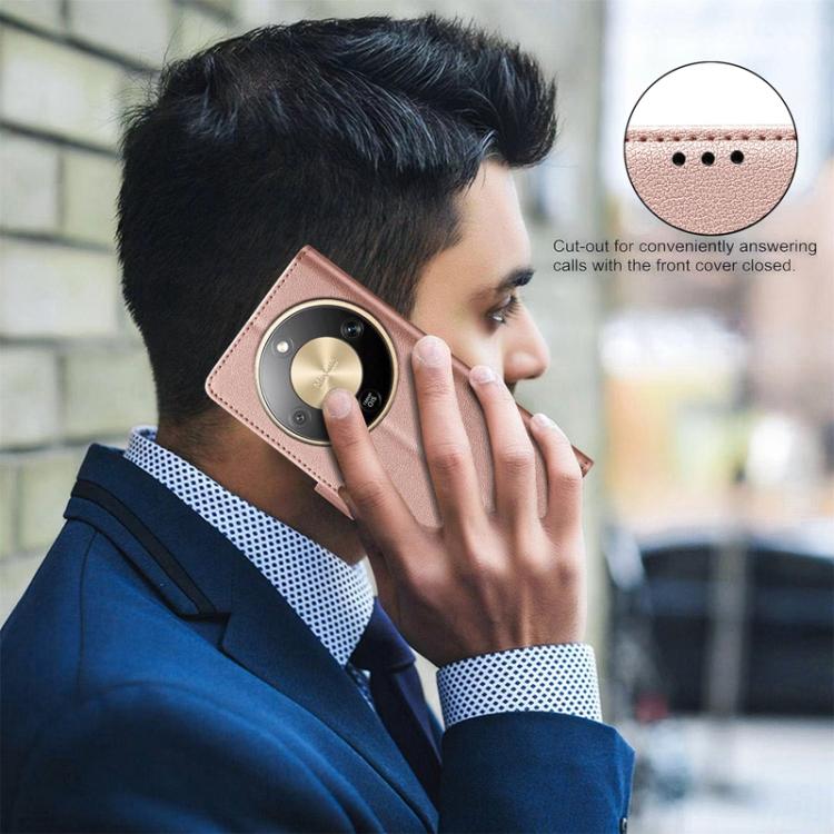 For Honor X9d 5G / X70 5G Litchi Texture RFID Anti-theft Leather Phone Case