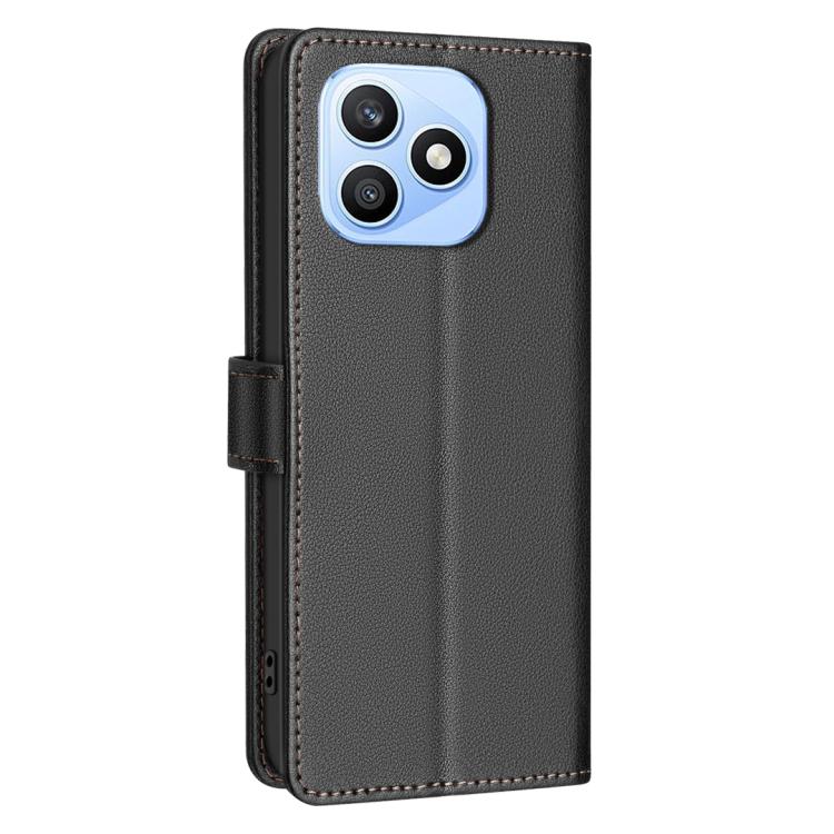 For Honor X8d 4G Litchi Texture RFID Anti-theft Leather Phone Case