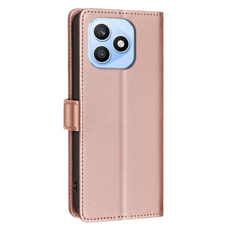 For Honor X8d 4G Litchi Texture RFID Anti-theft Leather Phone Case