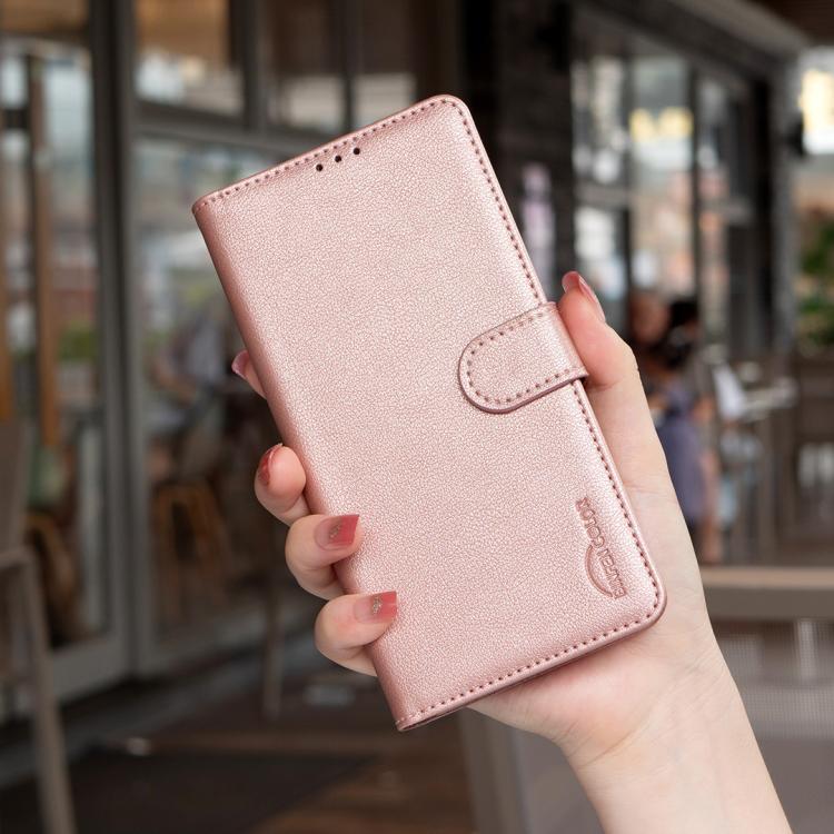 For Honor X8d 4G Litchi Texture RFID Anti-theft Leather Phone Case