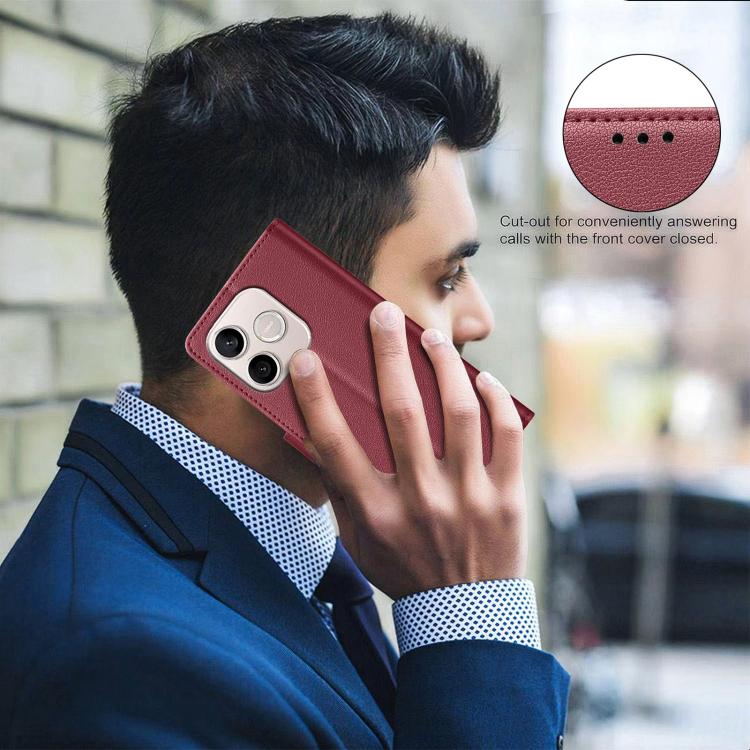 For Honor 600 Lite Global Litchi Texture RFID Anti-theft Leather Phone Case