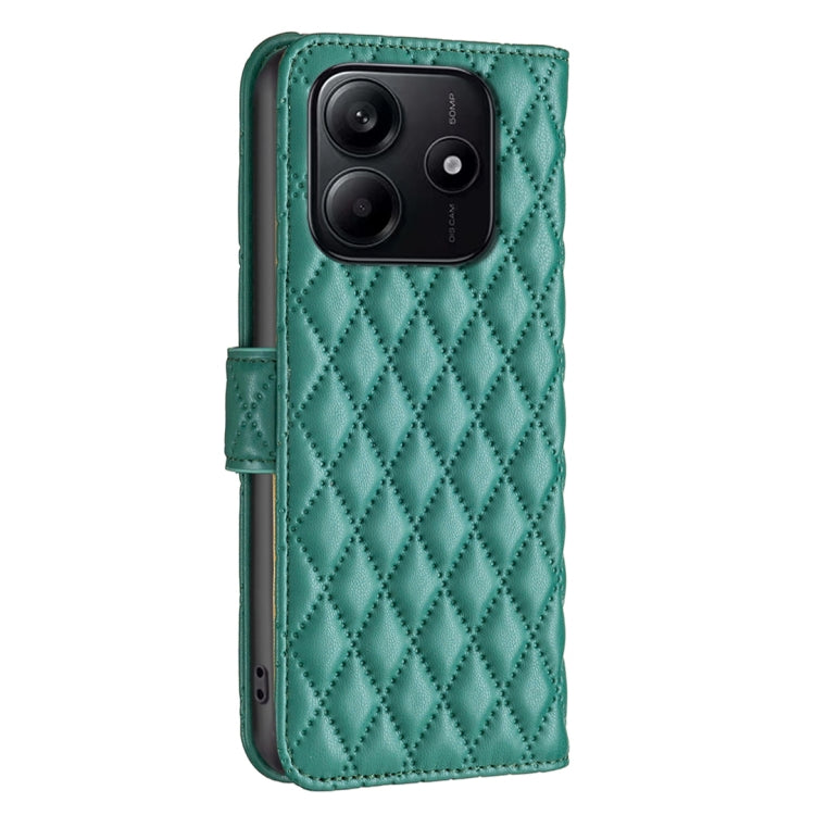 For Redmi Note 14 5G Diamond Lattice Wallet Flip Leather Phone Case