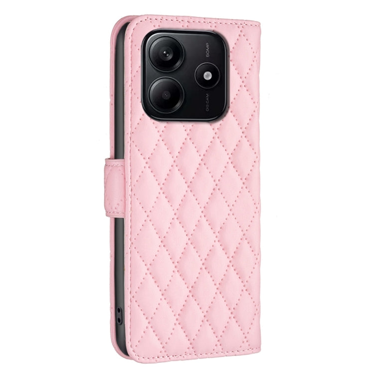 For Redmi Note 14 5G Diamond Lattice Wallet Flip Leather Phone Case