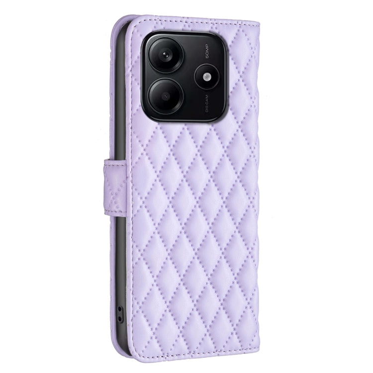For Redmi Note 14 5G Diamond Lattice Wallet Flip Leather Phone Case