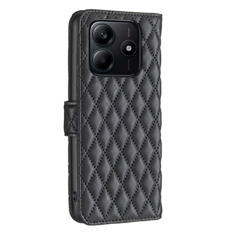 For Redmi Note 14 5G Diamond Lattice Wallet Flip Leather Phone Case