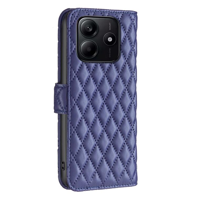 For Redmi Note 14 4G 163.25mm Diamond Lattice Wallet Flip Leather Phone Case