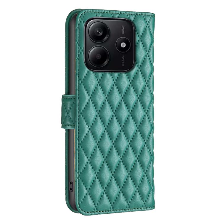For Redmi Note 14 4G 163.25mm Diamond Lattice Wallet Flip Leather Phone Case