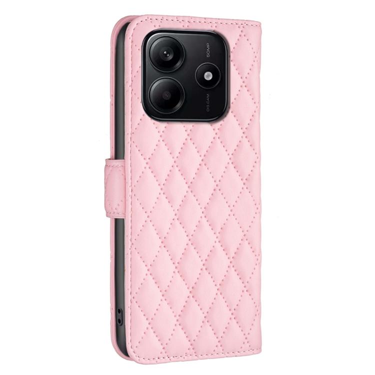 For Redmi Note 14 4G 163.25mm Diamond Lattice Wallet Flip Leather Phone Case