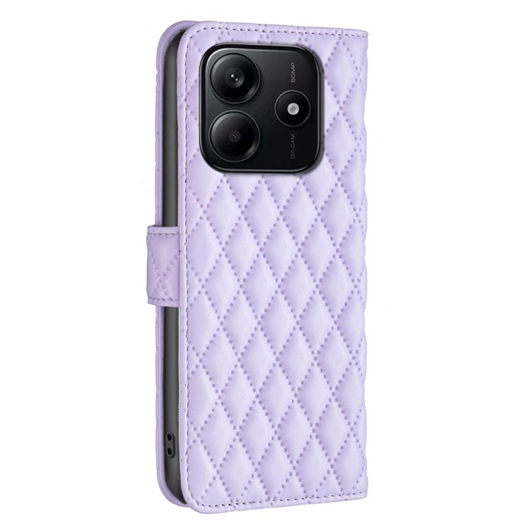 For Redmi Note 14 4G 163.25mm Diamond Lattice Wallet Flip Leather Phone Case