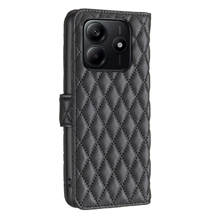 For Redmi Note 14 4G 163.25mm Diamond Lattice Wallet Flip Leather Phone Case