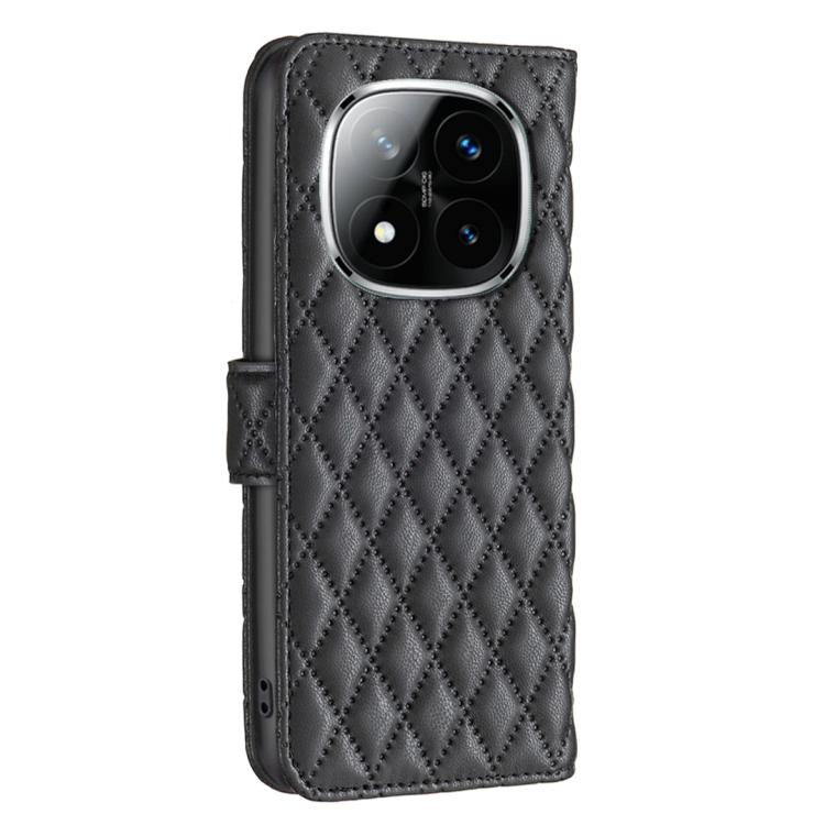 For Redmi Note 14 Pro 4G Diamond Lattice Wallet Flip Leather Phone Case