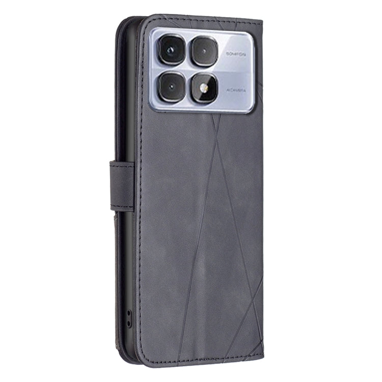 For Redmi K70 Ultra Magnetic Buckle Rhombus Texture Leather Phone Case