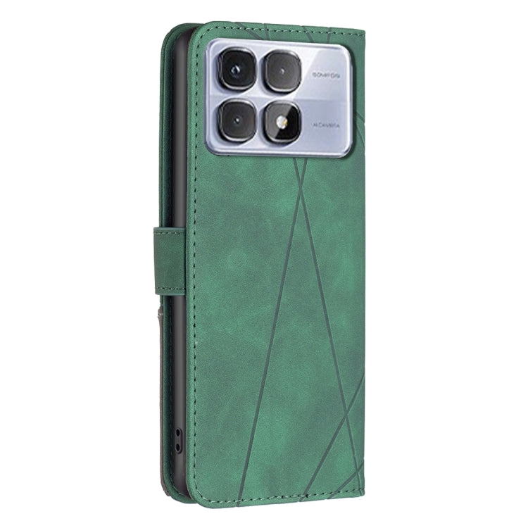 For Redmi K70 Ultra Magnetic Buckle Rhombus Texture Leather Phone Case
