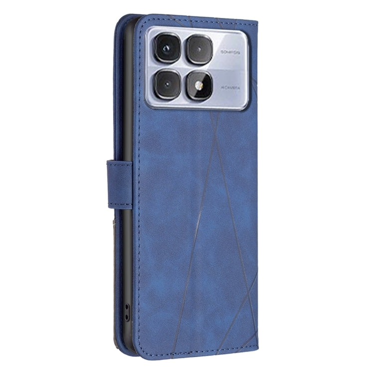 For Redmi K70 Ultra Magnetic Buckle Rhombus Texture Leather Phone Case