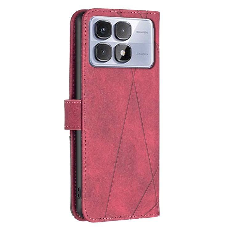 For Redmi K70 Ultra Magnetic Buckle Rhombus Texture Leather Phone Case
