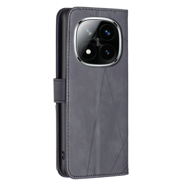 For Redmi Note 14 Pro 5G / Note 14 Pro+ 5G Magnetic Buckle Rhombus Texture Leather Phone Case