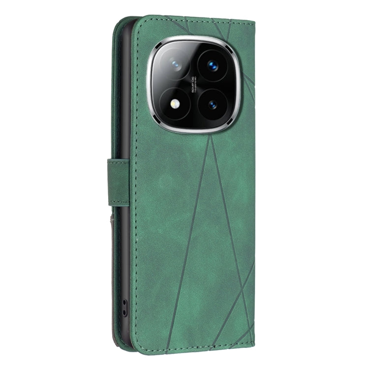 For Redmi Note 14 Pro 5G / Note 14 Pro+ 5G Magnetic Buckle Rhombus Texture Leather Phone Case