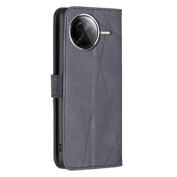 For Redmi K80 / K80 Pro Magnetic Buckle Rhombus Texture Leather Phone Case