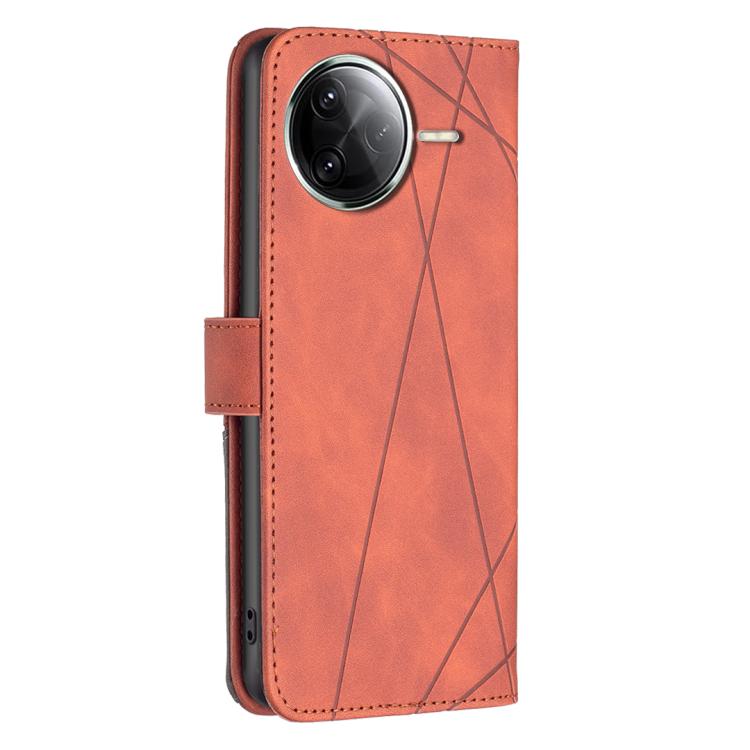 For Redmi K80 / K80 Pro Magnetic Buckle Rhombus Texture Leather Phone Case