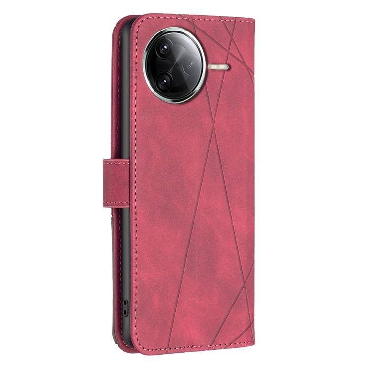 For Redmi K80 / K80 Pro Magnetic Buckle Rhombus Texture Leather Phone Case