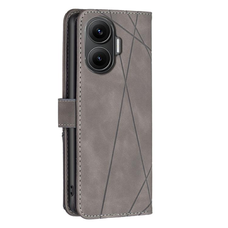 For Redmi Turbo 4 Pro Magnetic Buckle Rhombus Texture Leather Phone Case