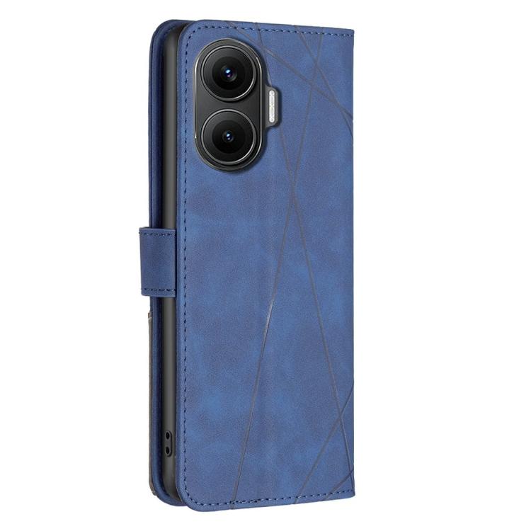 For Redmi Turbo 4 Pro Magnetic Buckle Rhombus Texture Leather Phone Case