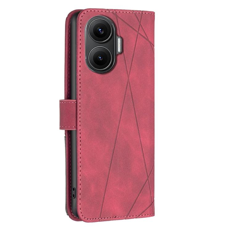 For Redmi Turbo 4 Pro Magnetic Buckle Rhombus Texture Leather Phone Case