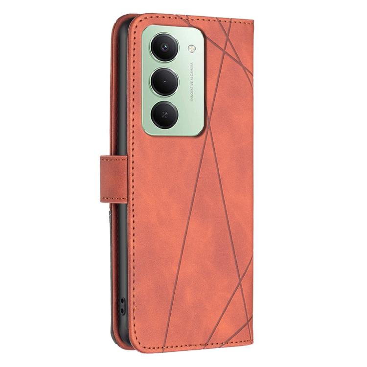 For Redmi 15 5G Global / 15 4G SEA 169.5mm Magnetic Buckle Rhombus Texture Leather Phone Case