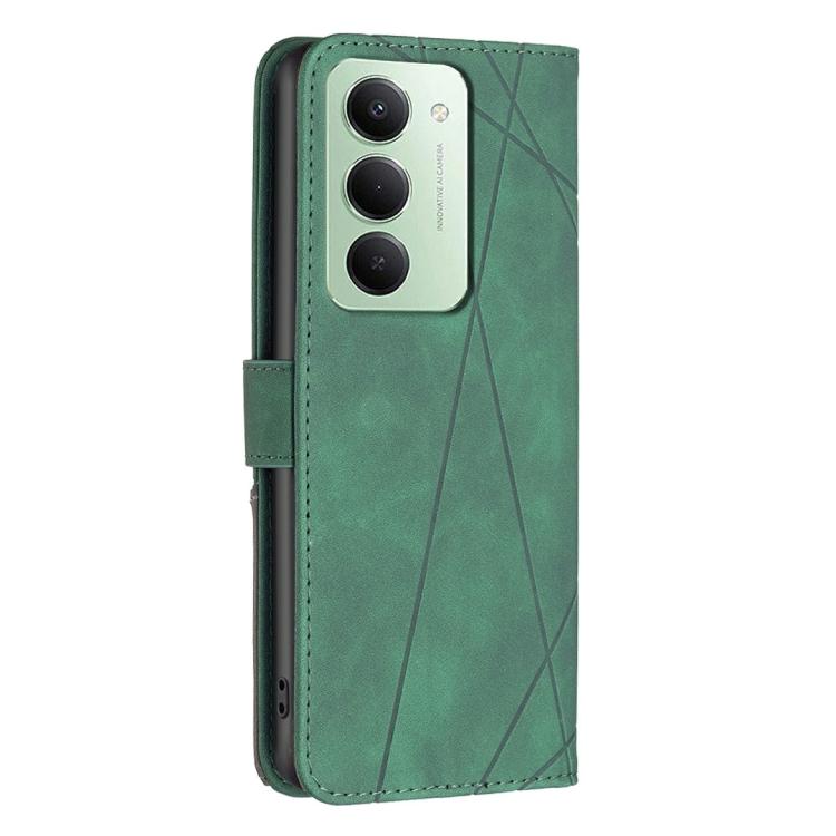 For Redmi 15 5G Global / 15 4G SEA 169.5mm Magnetic Buckle Rhombus Texture Leather Phone Case