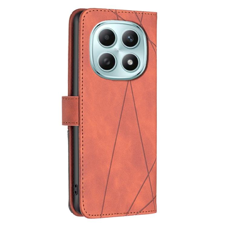 For Redmi Note 15 Pro 4G Global 163.2mm Magnetic Buckle Rhombus Texture Leather Phone Case