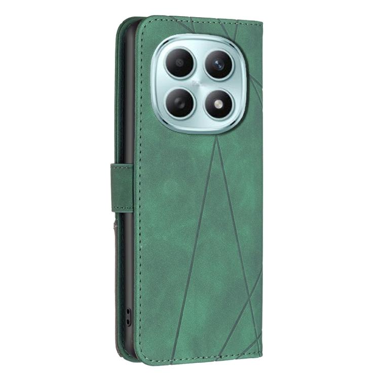 For Redmi Note 15 Pro 4G Global 163.2mm Magnetic Buckle Rhombus Texture Leather Phone Case