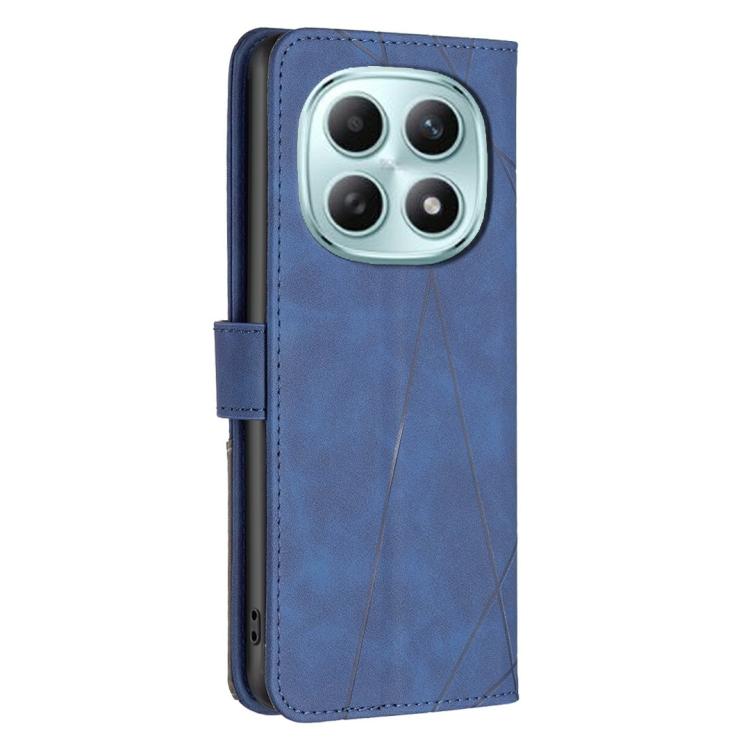 For Redmi Note 15 Pro 4G Global 163.2mm Magnetic Buckle Rhombus Texture Leather Phone Case