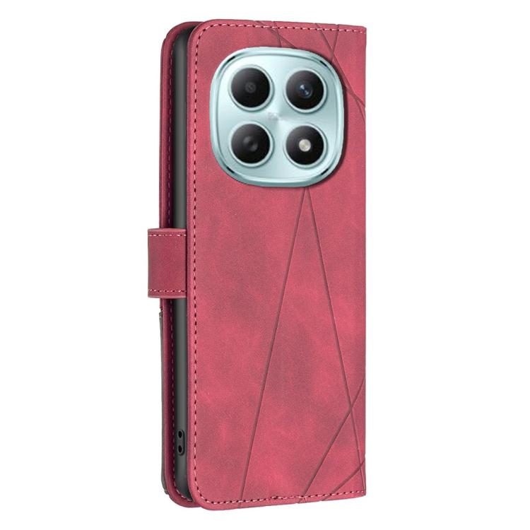 For Redmi Note 15 Pro 4G Global 163.2mm Magnetic Buckle Rhombus Texture Leather Phone Case