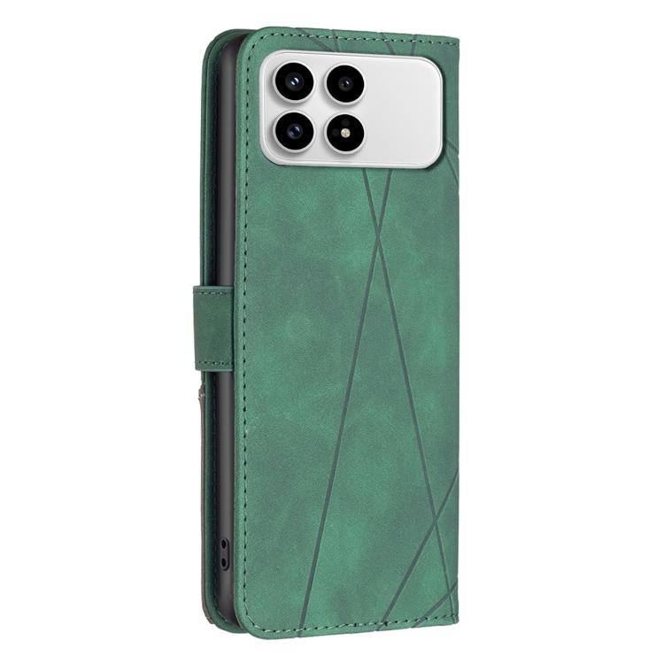 For Redmi K90/Poco F8 Pro Magnetic Buckle Rhombus Texture Leather Phone Case