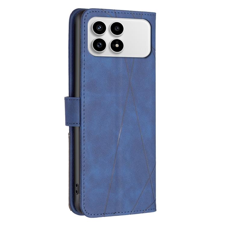 For Redmi K90/Poco F8 Pro Magnetic Buckle Rhombus Texture Leather Phone Case