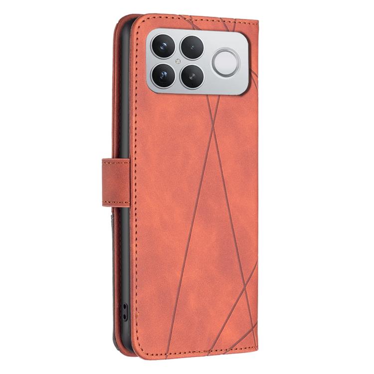 For Redmi K90 Pro Max/Poco F8 Ultra Magnetic Buckle Rhombus Texture Leather Phone Case