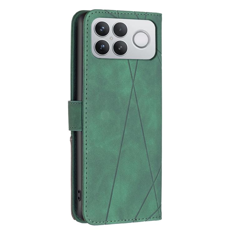 For Redmi K90 Pro Max/Poco F8 Ultra Magnetic Buckle Rhombus Texture Leather Phone Case