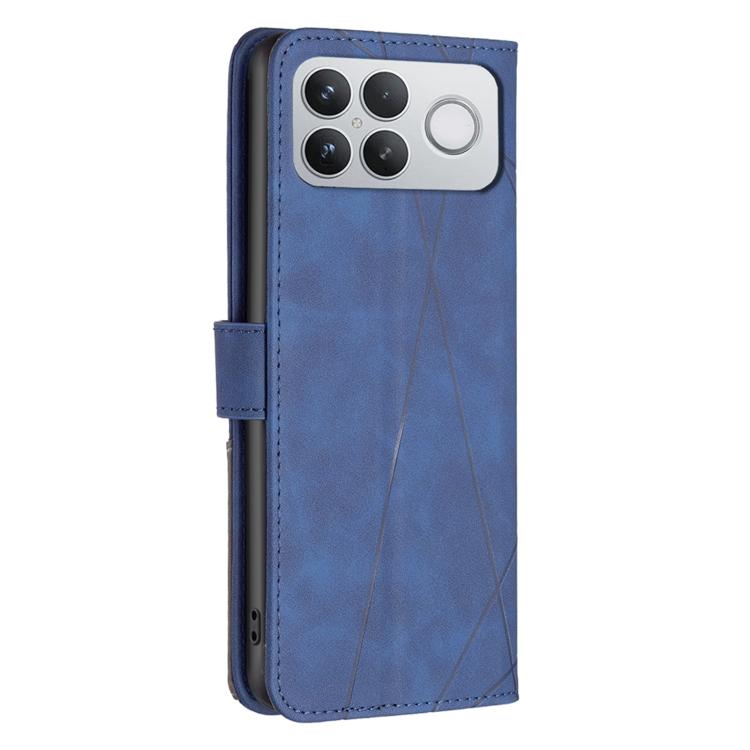 For Redmi K90 Pro Max/Poco F8 Ultra Magnetic Buckle Rhombus Texture Leather Phone Case