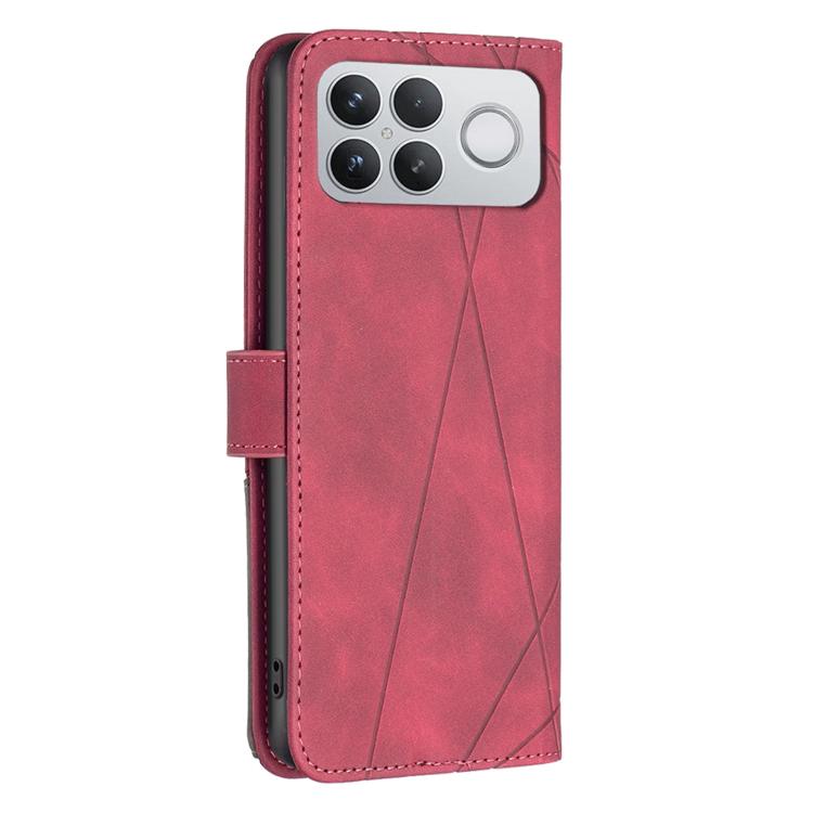For Redmi K90 Pro Max/Poco F8 Ultra Magnetic Buckle Rhombus Texture Leather Phone Case