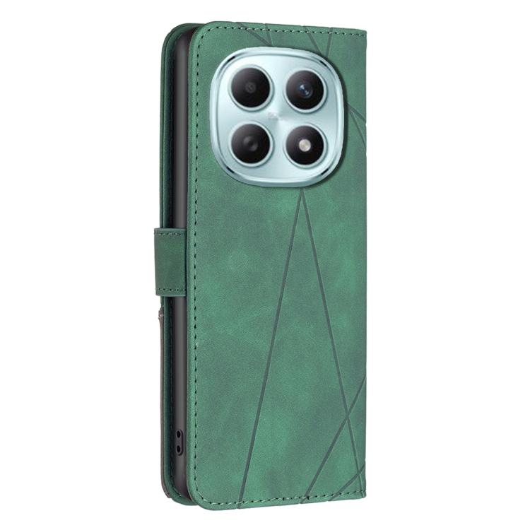 For Redmi Note 15 5G Global 164mm Magnetic Buckle Rhombus Texture Leather Phone Case