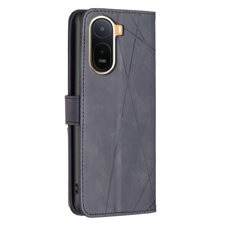 For Redmi A7 Pro 171mm / Poco C85x 5G Magnetic Buckle Rhombus Texture Leather Phone Case