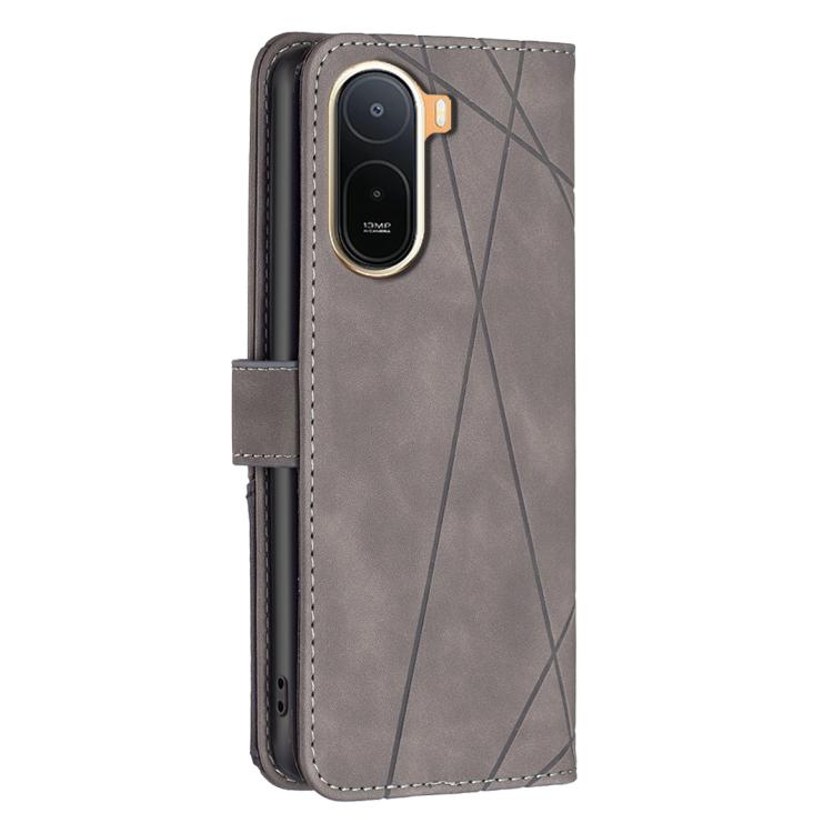 For Redmi A7 Pro 171mm / Poco C85x 5G Magnetic Buckle Rhombus Texture Leather Phone Case