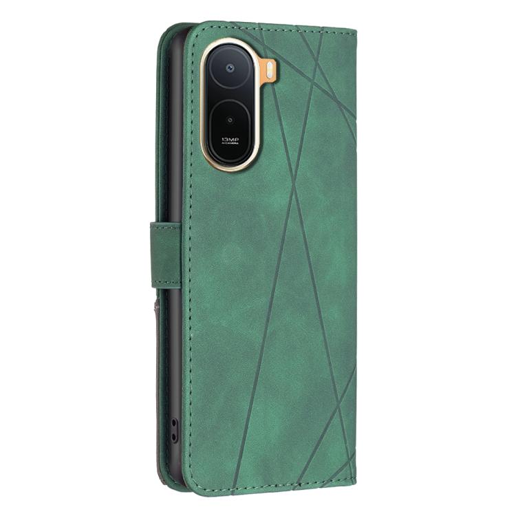 For Redmi A7 Pro 171mm / Poco C85x 5G Magnetic Buckle Rhombus Texture Leather Phone Case