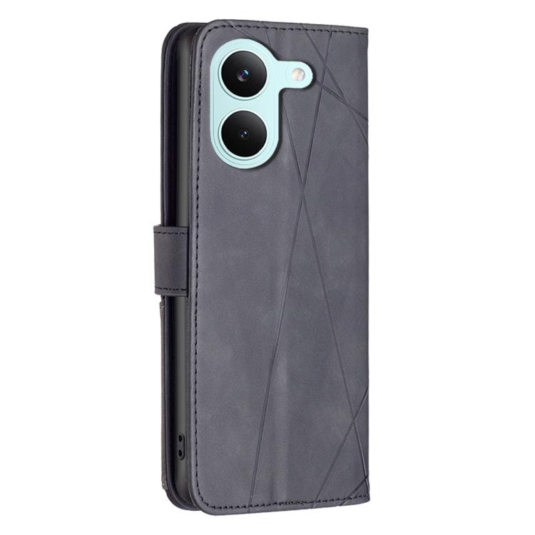 For Redmi Tubo 5 / Poco X8 Pro 5G Magnetic Buckle Rhombus Texture Leather Phone Case
