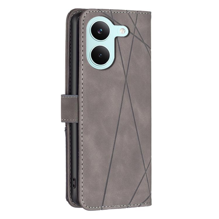 For Redmi Tubo 5 / Poco X8 Pro 5G Magnetic Buckle Rhombus Texture Leather Phone Case
