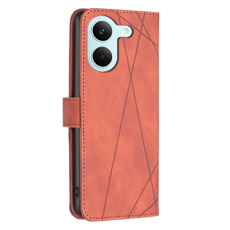 For Redmi Tubo 5 / Poco X8 Pro 5G Magnetic Buckle Rhombus Texture Leather Phone Case