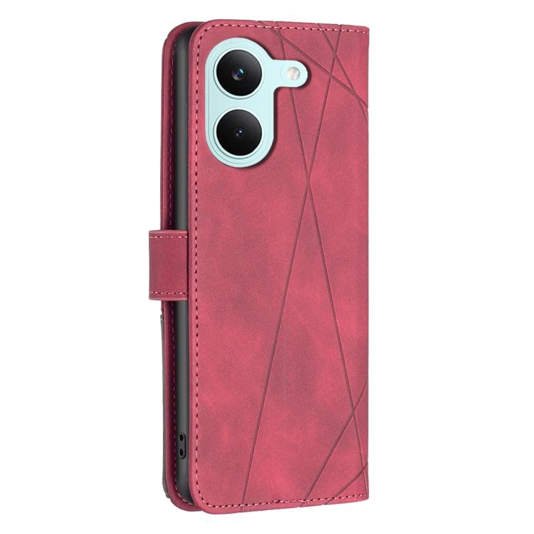 For Redmi Tubo 5 / Poco X8 Pro 5G Magnetic Buckle Rhombus Texture Leather Phone Case