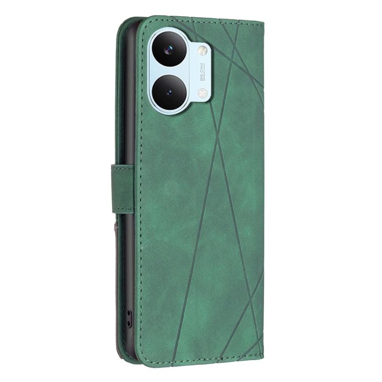 For Redmi Tubo 5 Max / Poco X8 Pro Max Magnetic Buckle Rhombus Texture Leather Phone Case