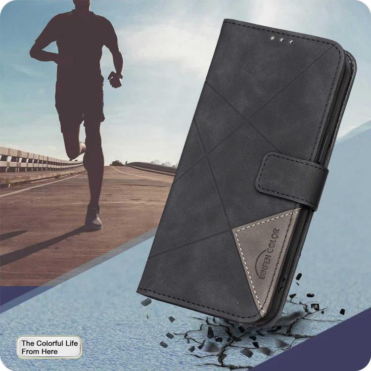 For Redmi 15a 5G Magnetic Buckle Rhombus Texture Leather Phone Case