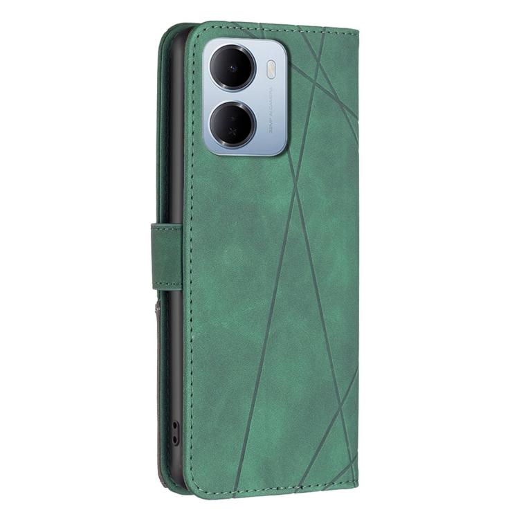 For Redmi 15a 5G Magnetic Buckle Rhombus Texture Leather Phone Case